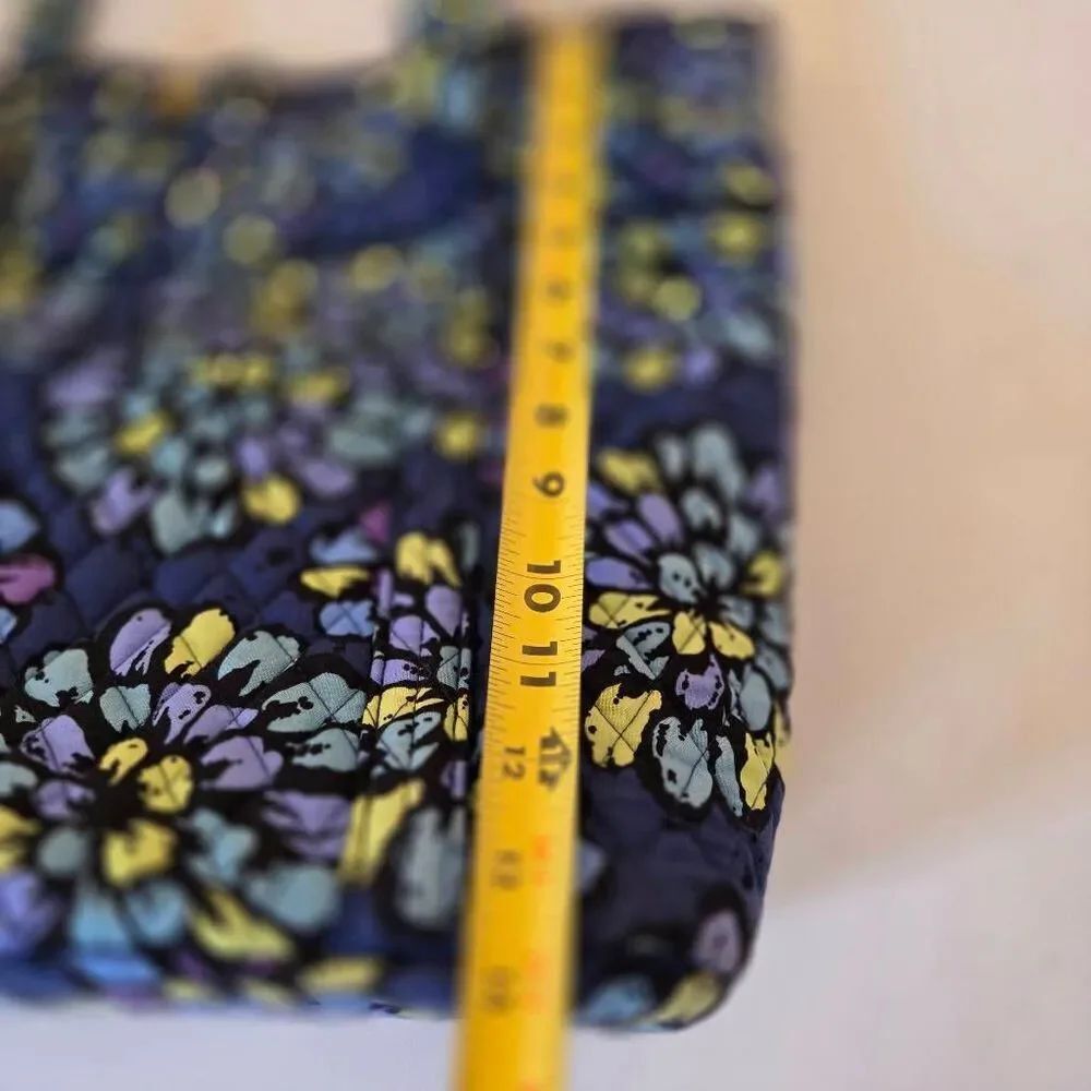 Vera Bradley Womens Indigo Pop Floral Toggle Closure Beach Tote Bag Blue La - Picture 8 of 11